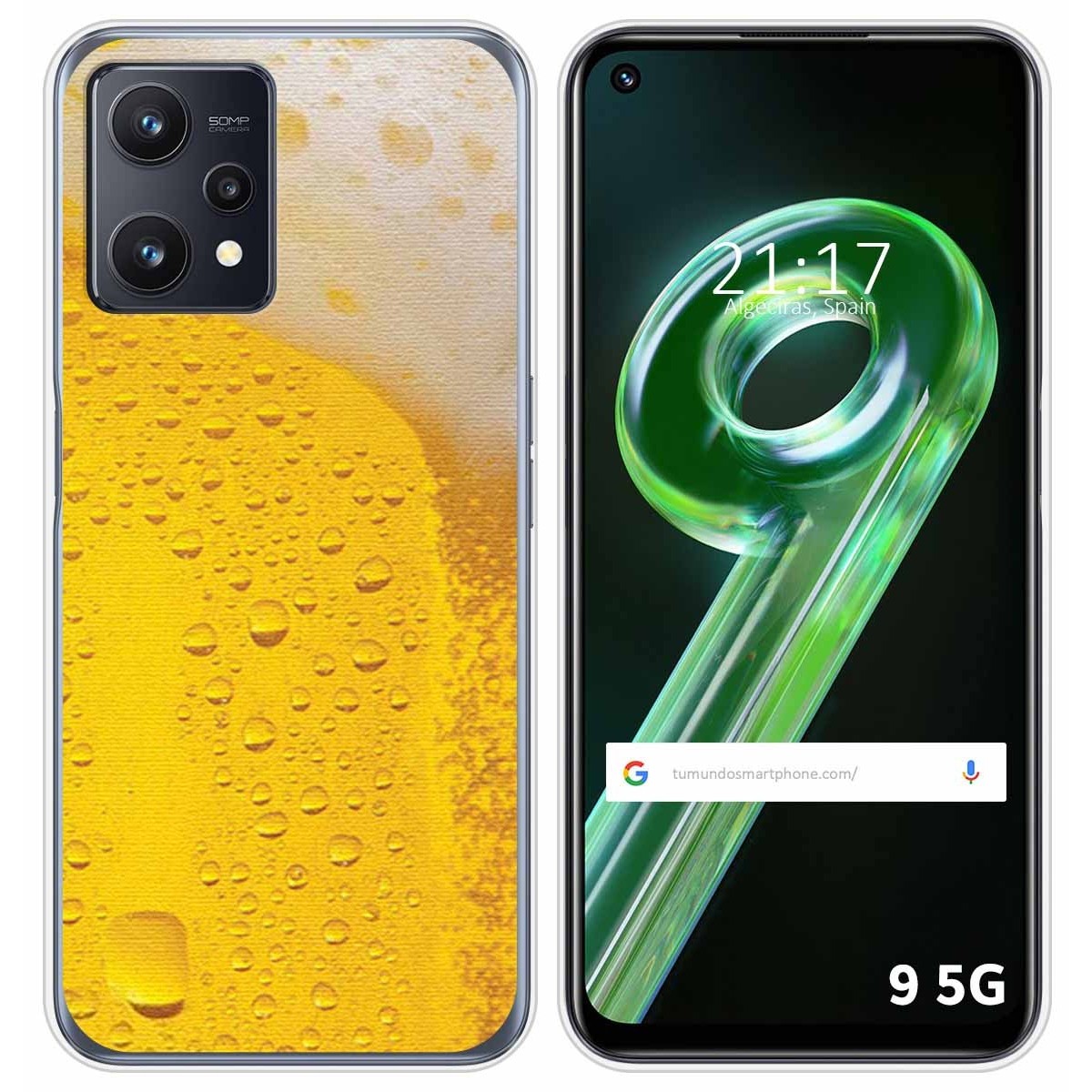 Funda Silicona para Realme 9 5G diseño Cerveza Dibujos