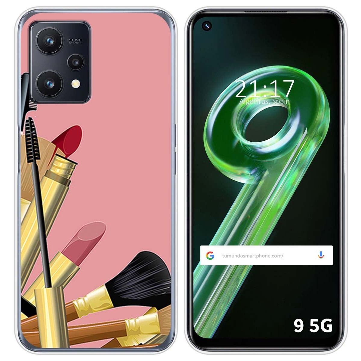 Funda Silicona para Realme 9 5G diseño Brochas Dibujos