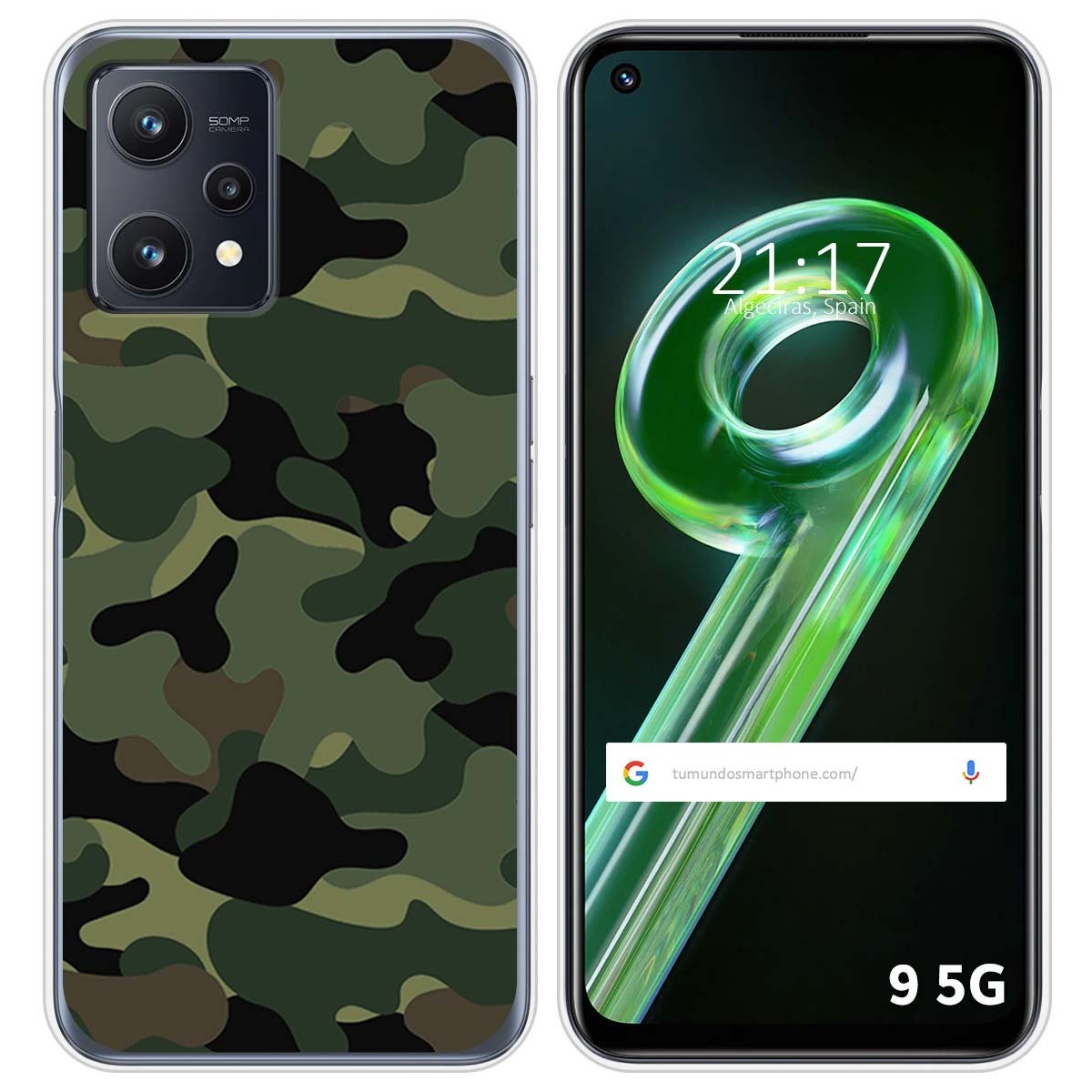 Funda Silicona para Realme 9 5G diseño Camuflaje Dibujos