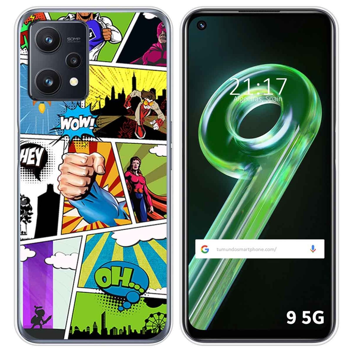 Funda Silicona para Realme 9 5G diseño Comic Dibujos