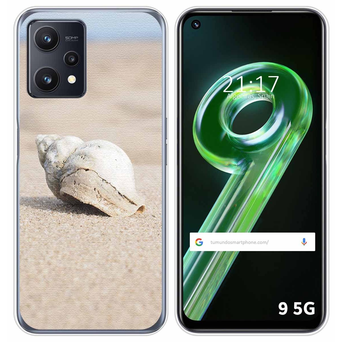 Funda Silicona para Realme 9 5G diseño Concha Dibujos