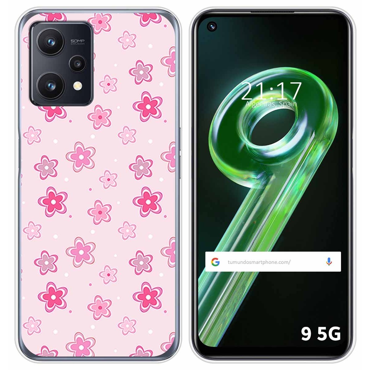 Funda Silicona para Realme 9 5G diseño Flores Dibujos
