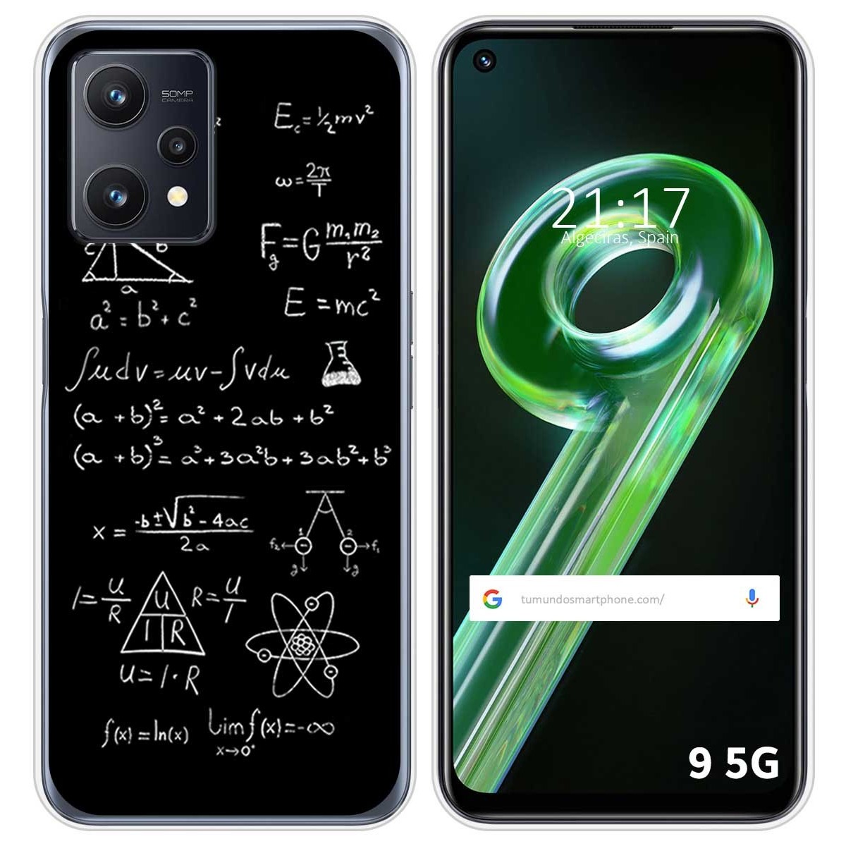 Funda Silicona para Realme 9 5G diseño Formulas Dibujos