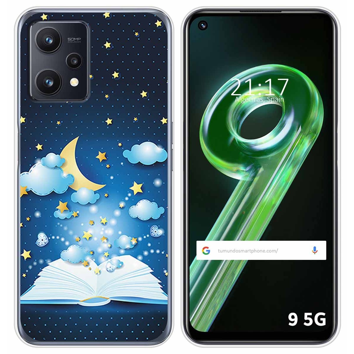Funda Silicona para Realme 9 5G diseño Libro Cuentos Dibujos