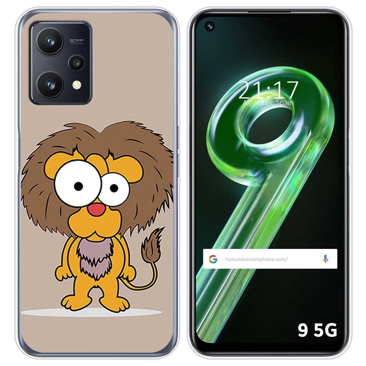 Funda Silicona para Realme 9 5G diseño Leon Dibujos