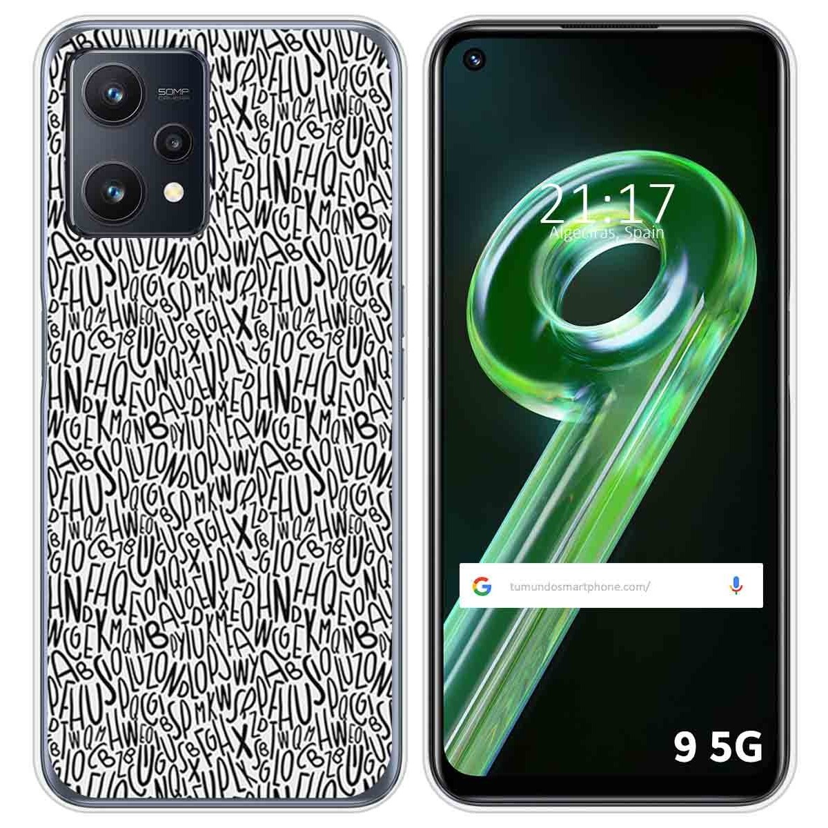 Funda Silicona para Realme 9 5G diseño Letras Dibujos