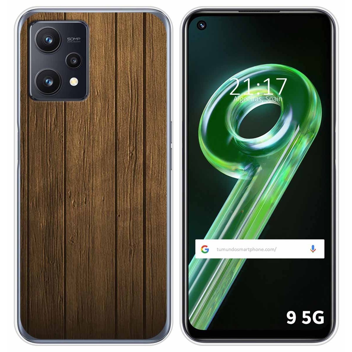 Funda Silicona para Realme 9 5G diseño Madera Dibujos