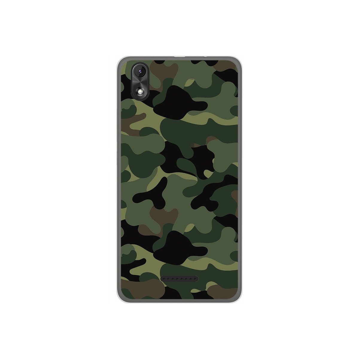 Funda Gel Tpu para Wiko Lenny4 Plus Diseño Camuflaje Dibujos