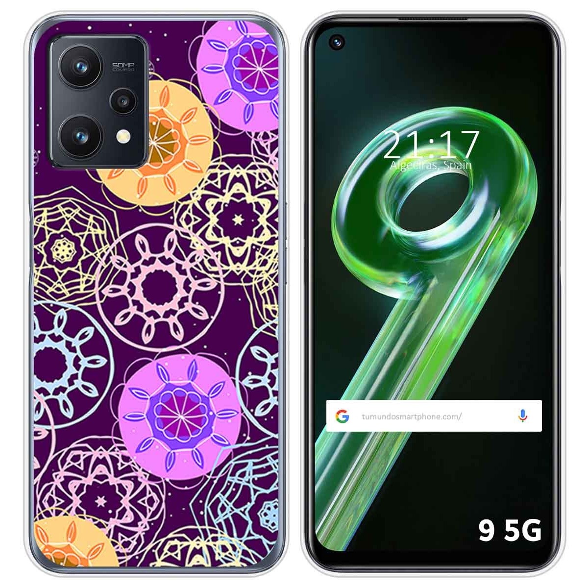 Funda Silicona para Realme 9 5G diseño Radial Dibujos