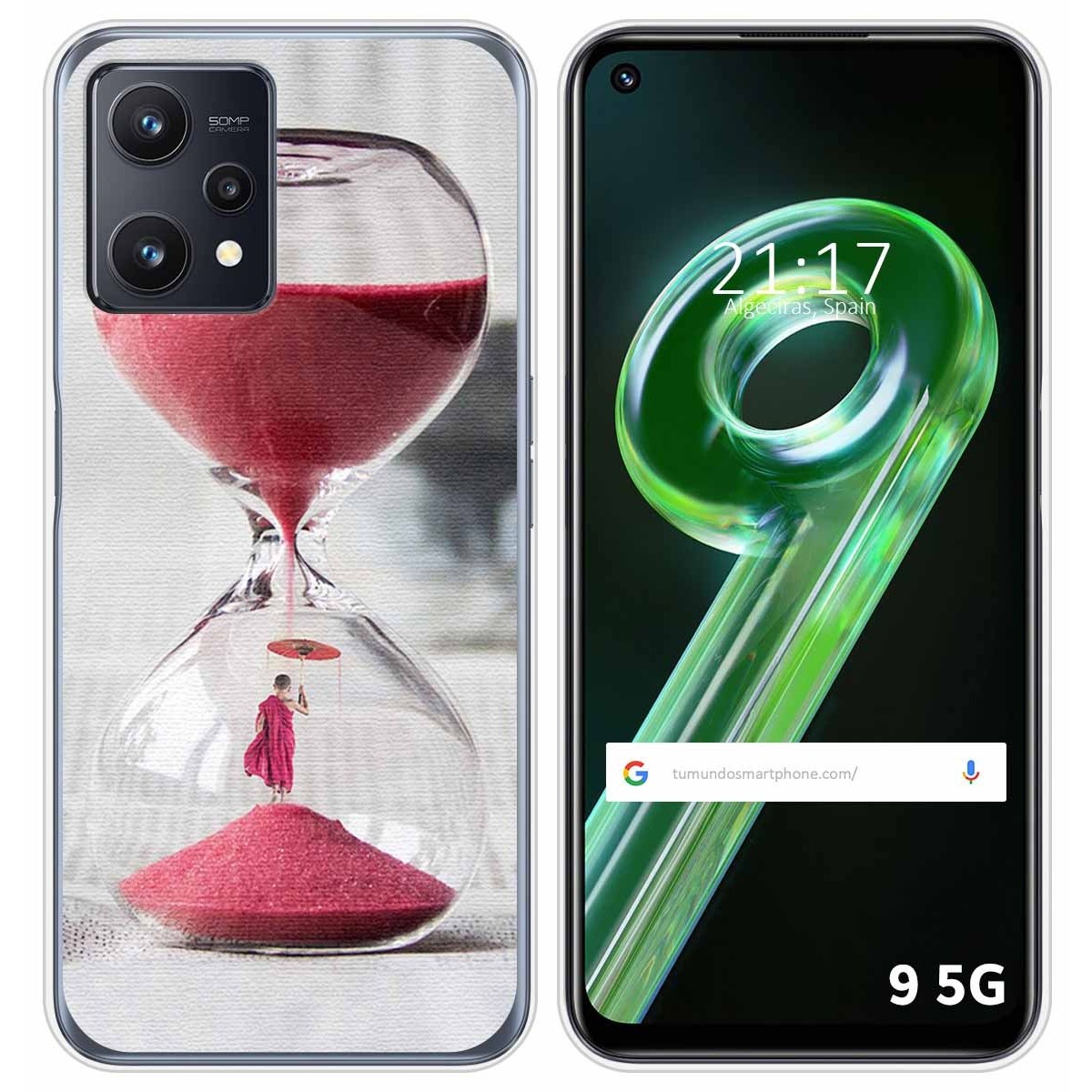 Funda Silicona para Realme 9 5G diseño Reloj Dibujos