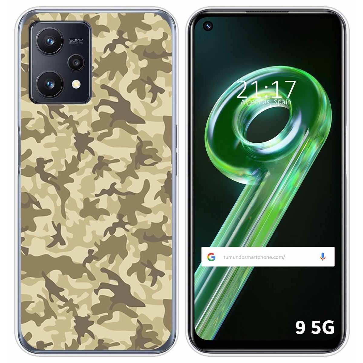 Funda Silicona para Realme 9 5G diseño Sand Camuflaje Dibujos