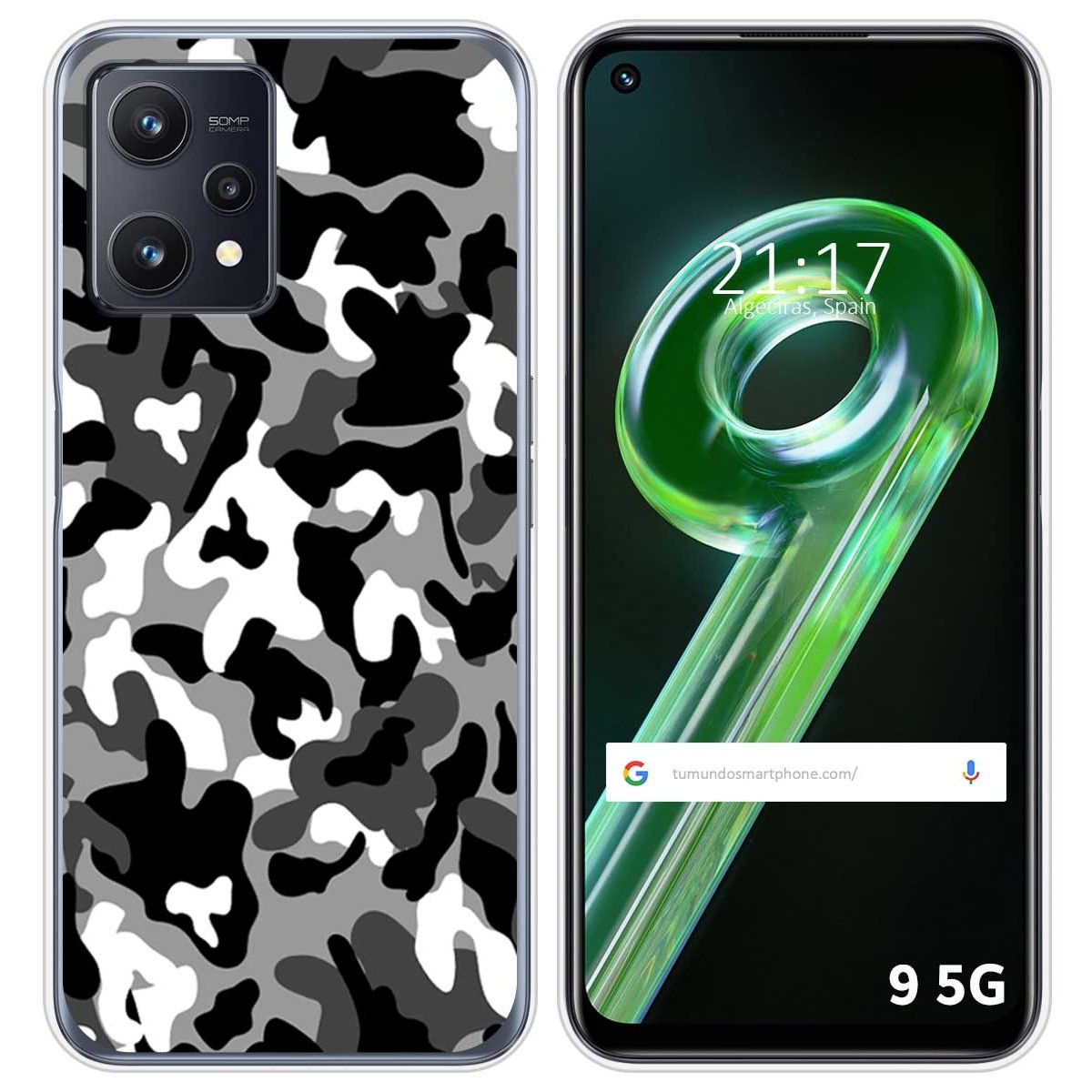 Funda Silicona para Realme 9 5G diseño Snow Camuflaje Dibujos