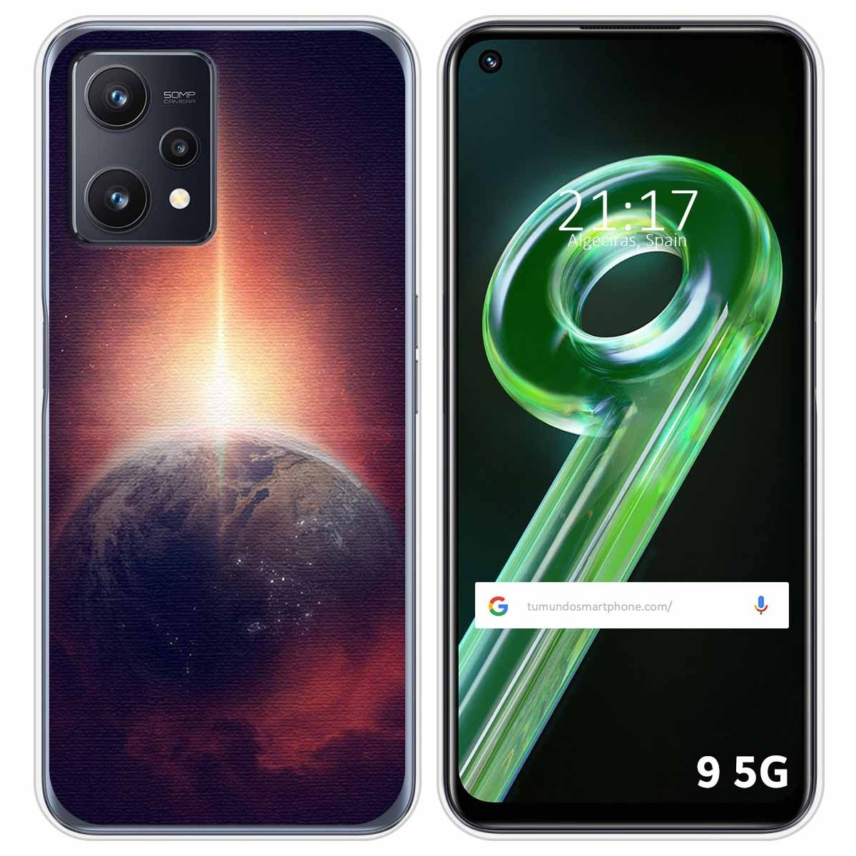 Funda Silicona para Realme 9 5G diseño Tierra Dibujos