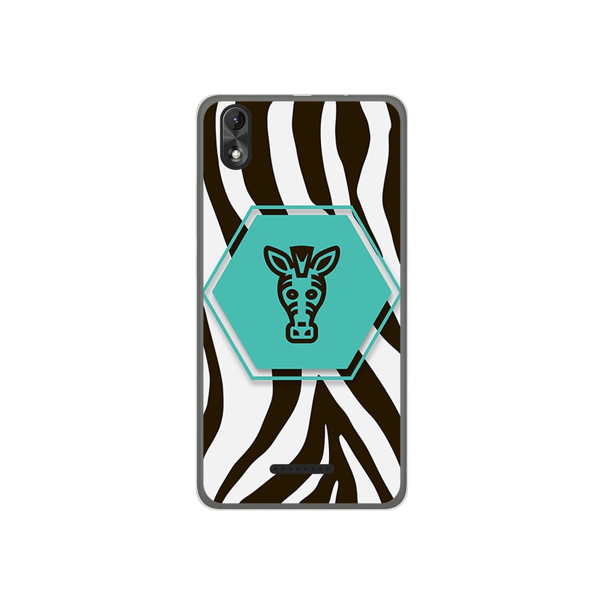 Funda Gel Tpu para Wiko Lenny4 Plus Diseño Cebra Dibujos