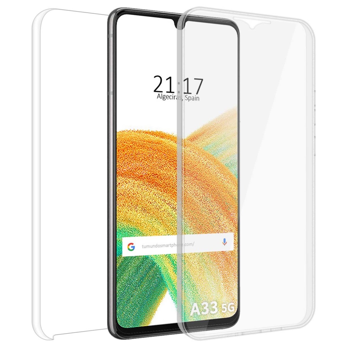 Funda Doble Transparente Pc + Tpu Full Body 360 para Samsung Galaxy A33 5G
