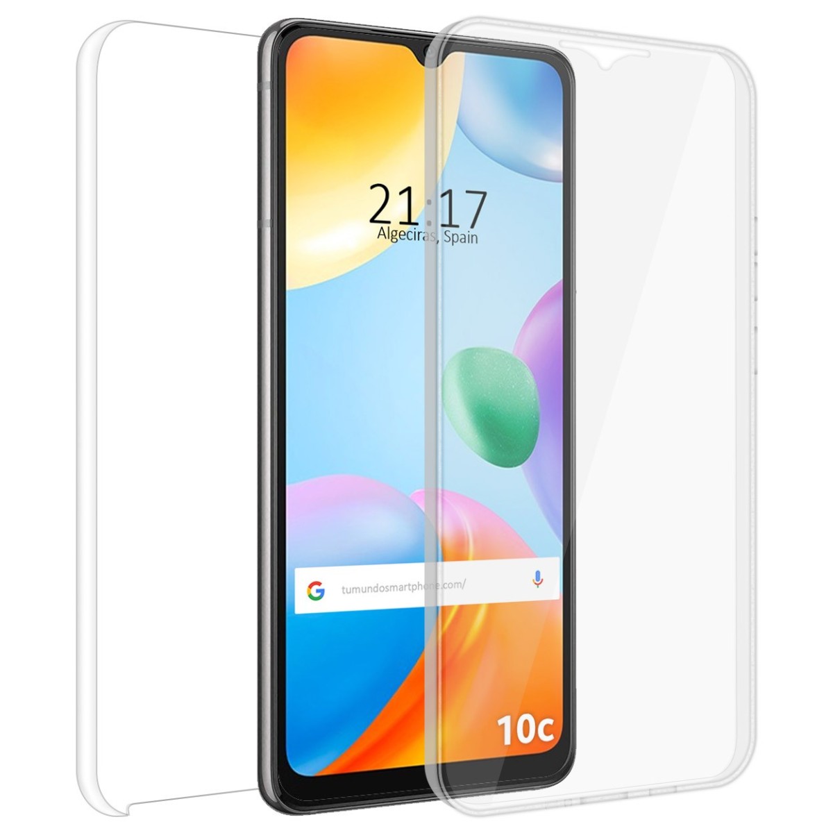 Funda Doble Transparente Pc + Tpu Full Body 360 para Xiaomi Redmi 10C