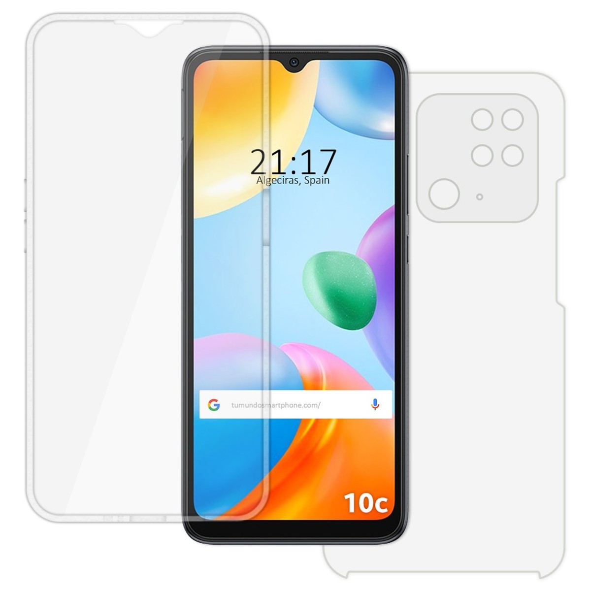 Funda Doble Transparente Pc + Tpu Full Body 360 para Xiaomi Redmi 10C