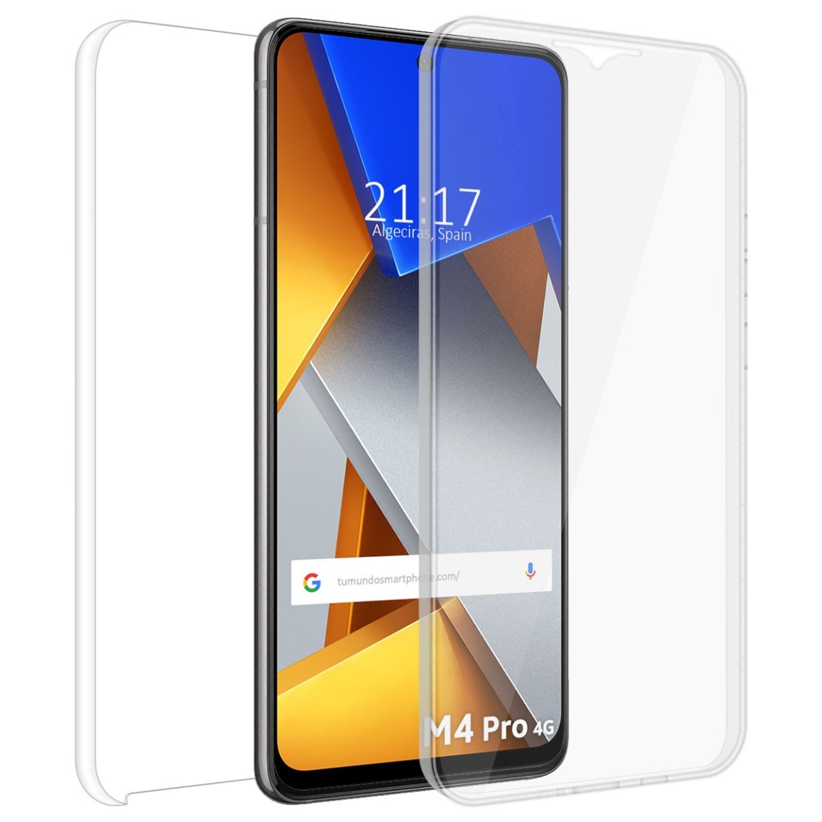 Funda Doble Transparente Pc + Tpu Full Body 360 para Xiaomi POCO M4 Pro 4G