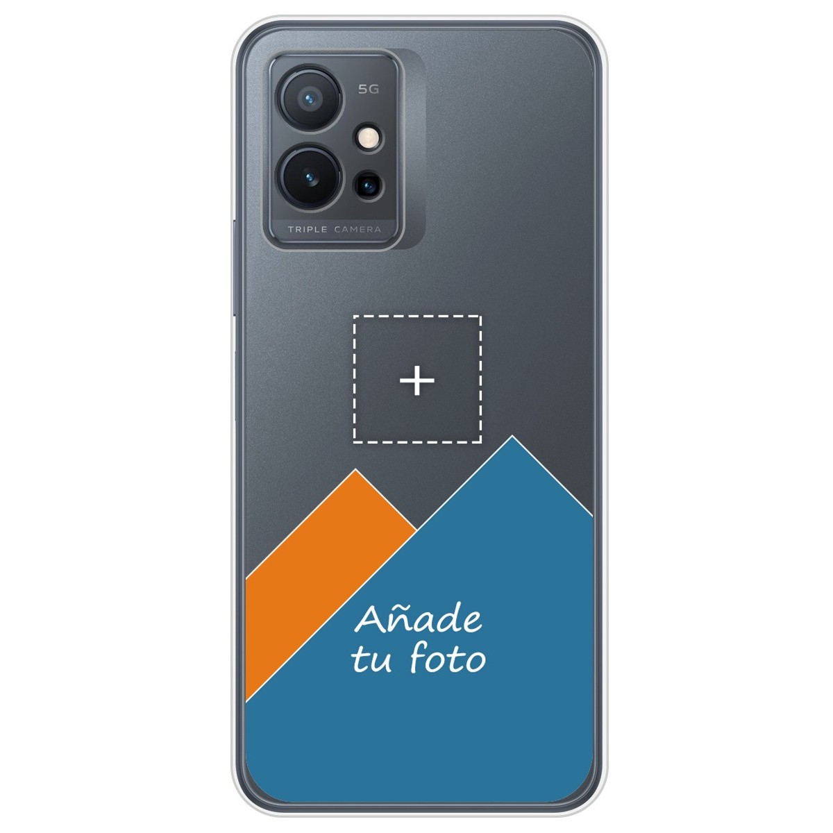 Personaliza tu Funda Silicona Gel Tpu Transparente con tu Fotografia para Vivo Y55 5G Dibujo Personalizada