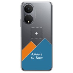 Personaliza tu Funda Silicona Gel Tpu Transparente con tu Fotografia para Huawei Honor X7 Dibujo Personalizada