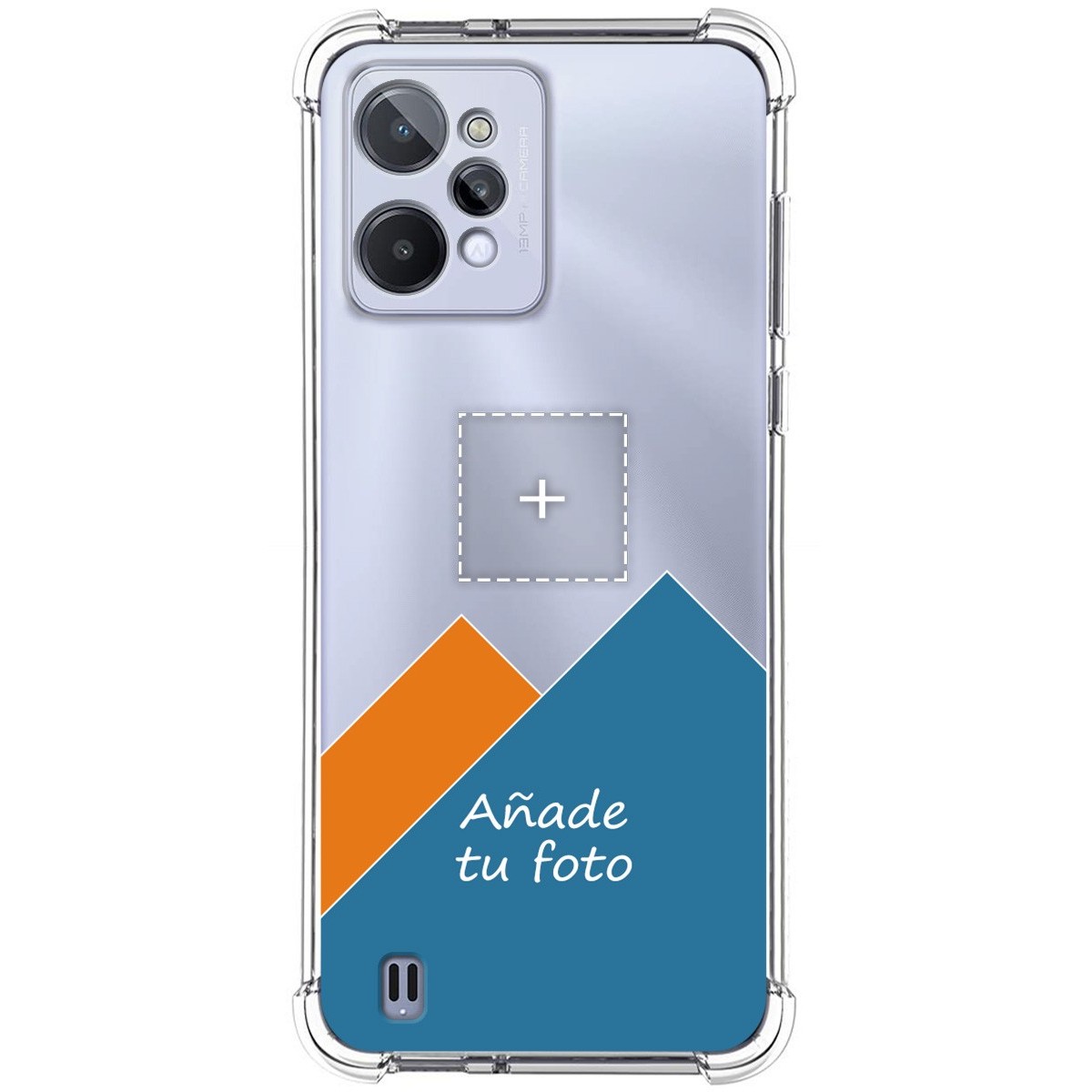 Personaliza tu Funda Silicona AntiGolpes Transparente con tu Fotografía para Realme C31 Dibujo Personalizada