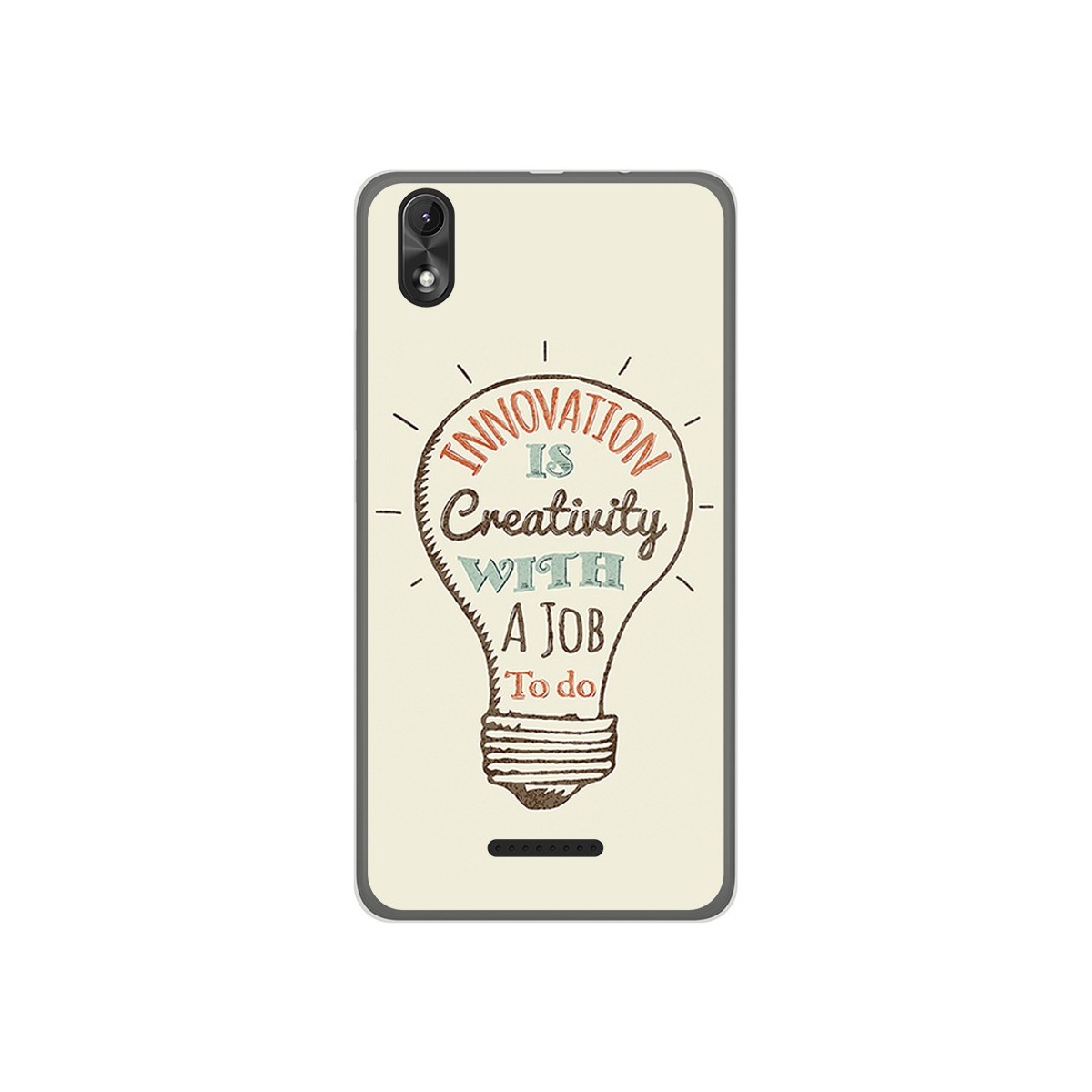 Funda Gel Tpu para Wiko Lenny4 Plus Diseño Creativity Dibujos