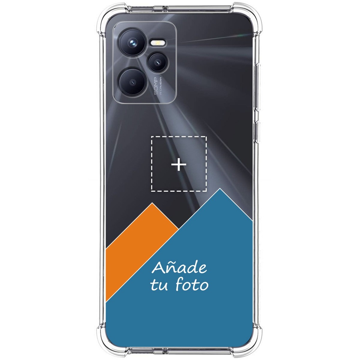 Personaliza tu Funda Silicona AntiGolpes Transparente con tu Fotografía para Realme C35 Dibujo Personalizada