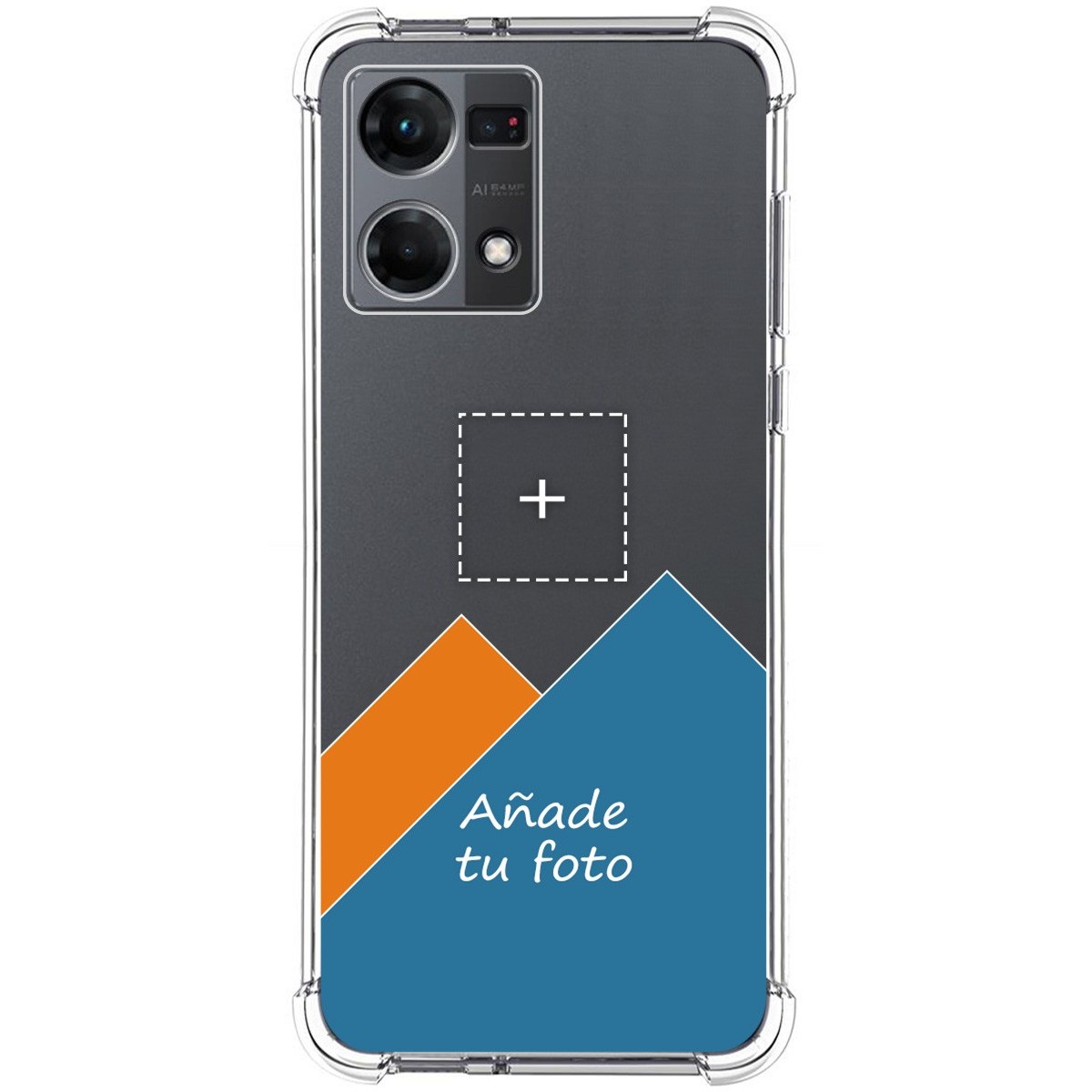 Personaliza tu Funda Silicona AntiGolpes Transparente con tu Fotografía para Oppo Reno 7 4G Dibujo Personalizada