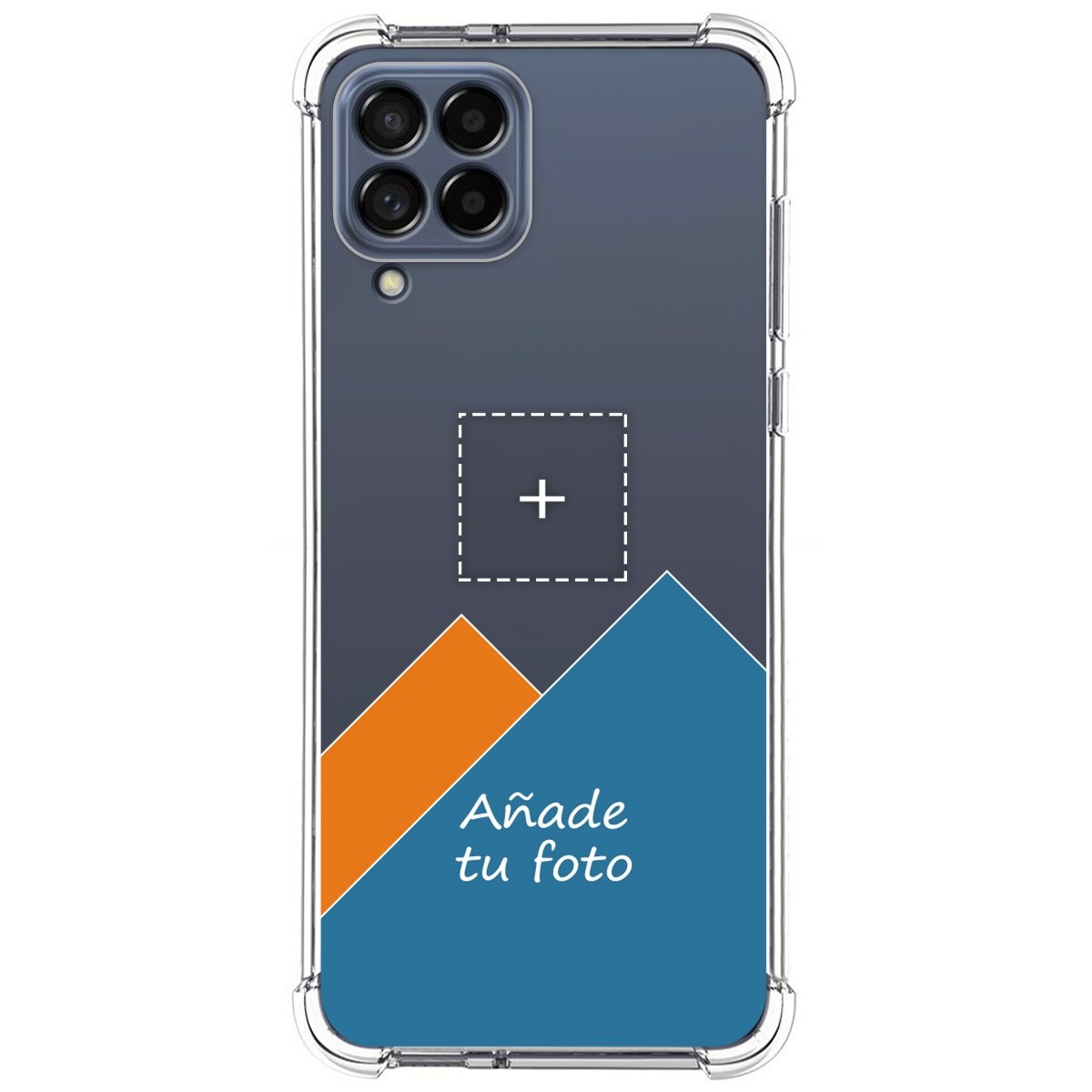 Personaliza tu Funda Silicona AntiGolpes Transparente con tu Fotografía para Samsung Galaxy M53 5G Dibujo Personalizada