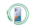 Personaliza tu Funda Colgante Transparente para Realme C31 con Cordon Verde Agua Dibujo Personalizada