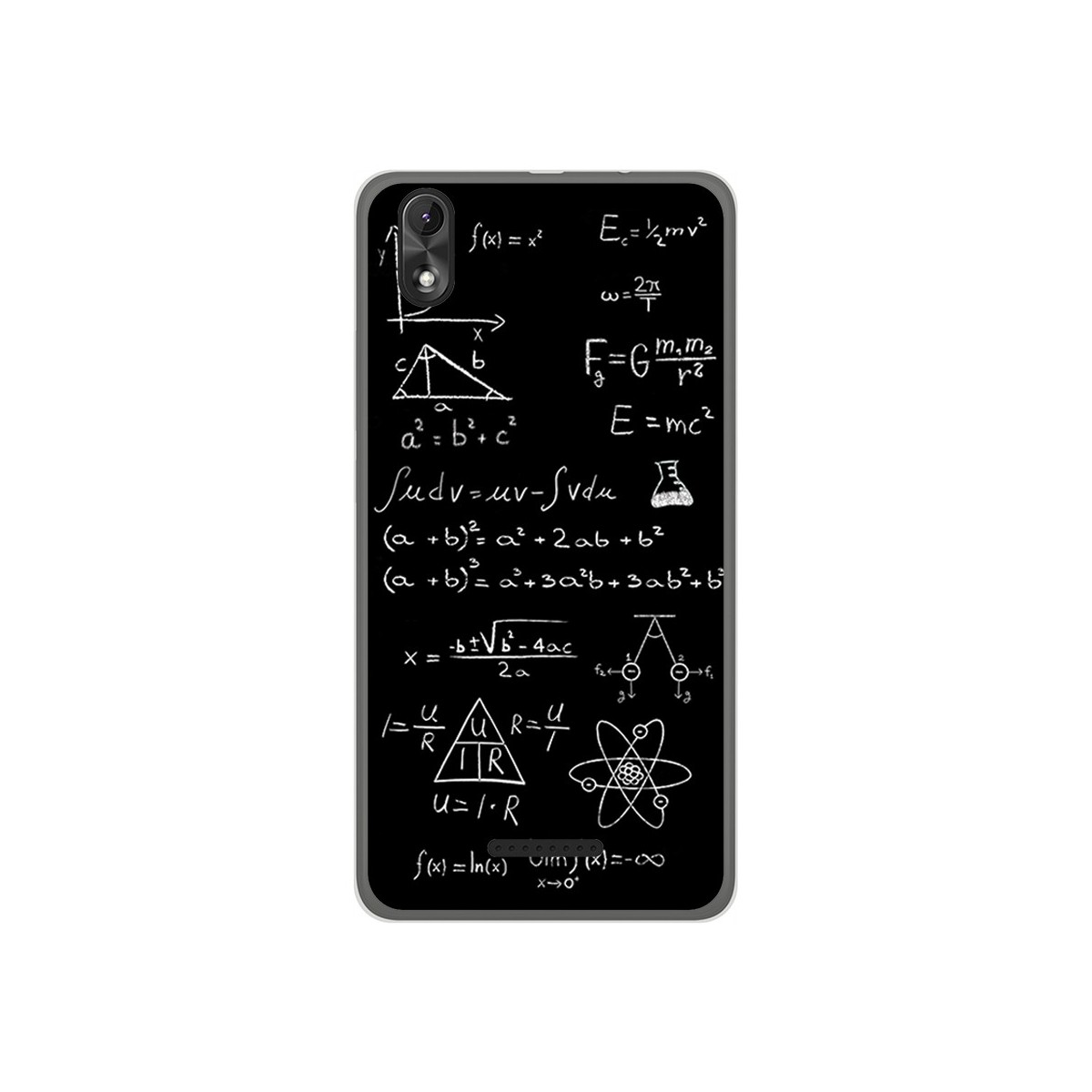 Funda Gel Tpu para Wiko Lenny4 Plus Diseño Formulas Dibujos
