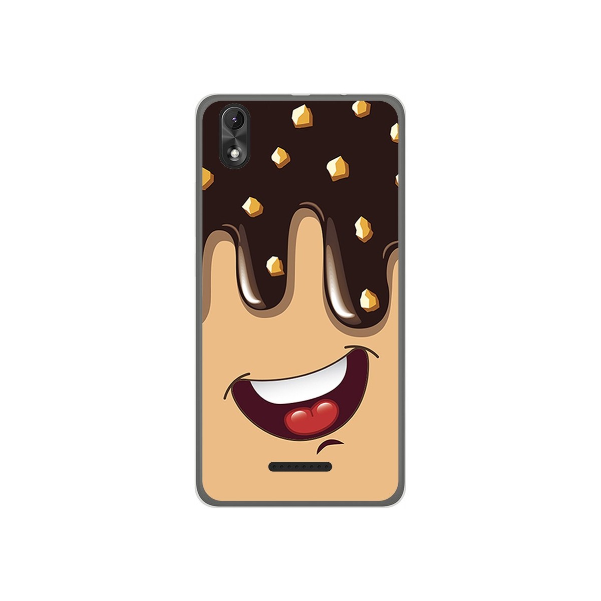 Funda Gel Tpu para Wiko Lenny4 Plus Diseño Helado Chocolate Dibujos