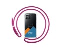 Personaliza tu Funda Colgante Transparente para Huawei Honor X8 con Cordon Rosa Fucsia Dibujo Personalizada