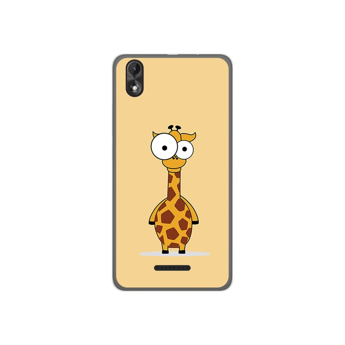 Funda Gel Tpu para Wiko Lenny4 Plus Diseño Jirafa Dibujos