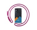 Personaliza tu Funda Colgante Transparente para Oppo Reno 7 4G con Cordon Rosa Fucsia Dibujo Personalizada
