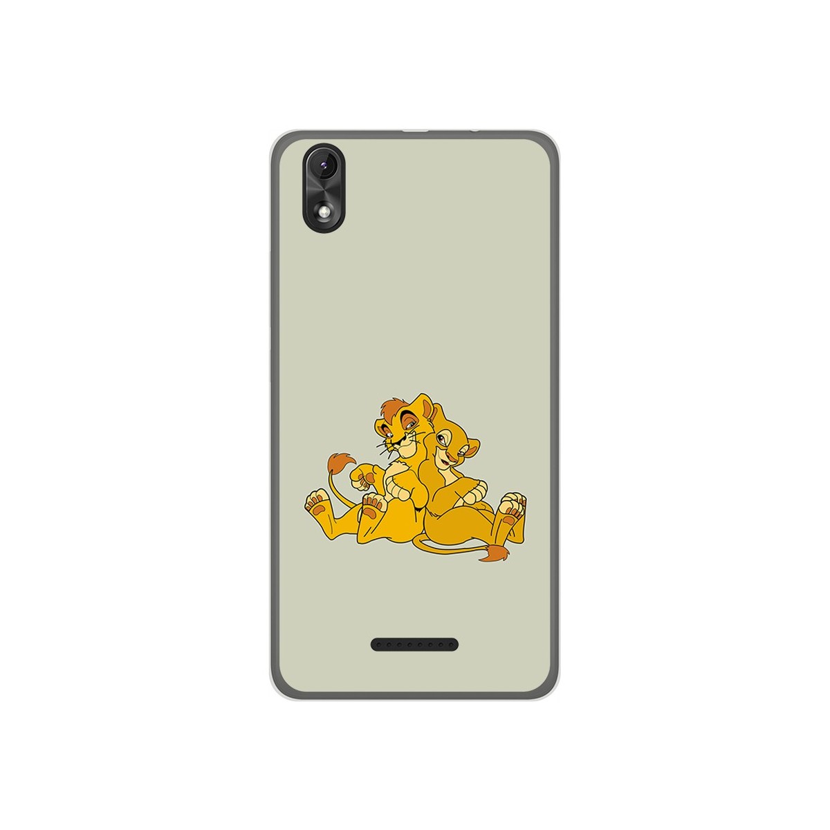 Funda Gel Tpu para Wiko Lenny4 Plus Diseño Leones Dibujos