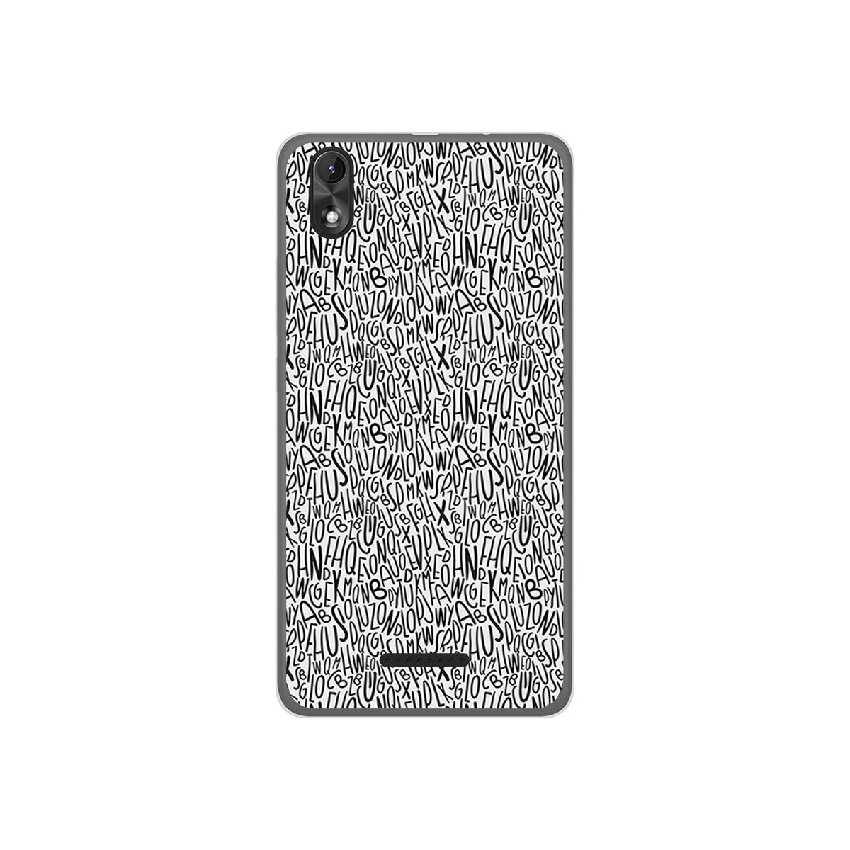 Funda Gel Tpu para Wiko Lenny4 Plus Diseño Letras Dibujos