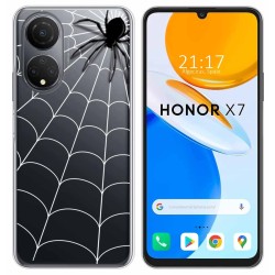 Funda Silicona Transparente para Huawei Honor X7 diseño Araña Dibujos