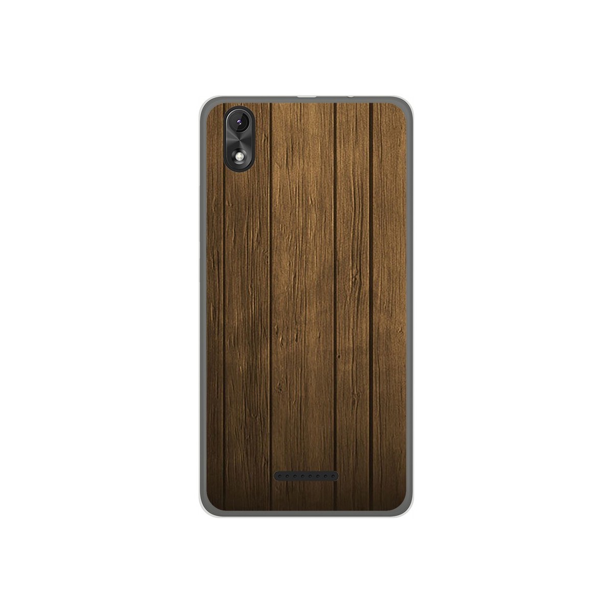 Funda Gel Tpu para Wiko Lenny4 Plus Diseño Madera Dibujos