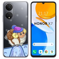 Funda Silicona Transparente para Huawei Honor X7 diseño Cabra Dibujos