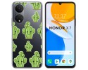 Funda Silicona Transparente para Huawei Honor X7 diseño Cactus Dibujos