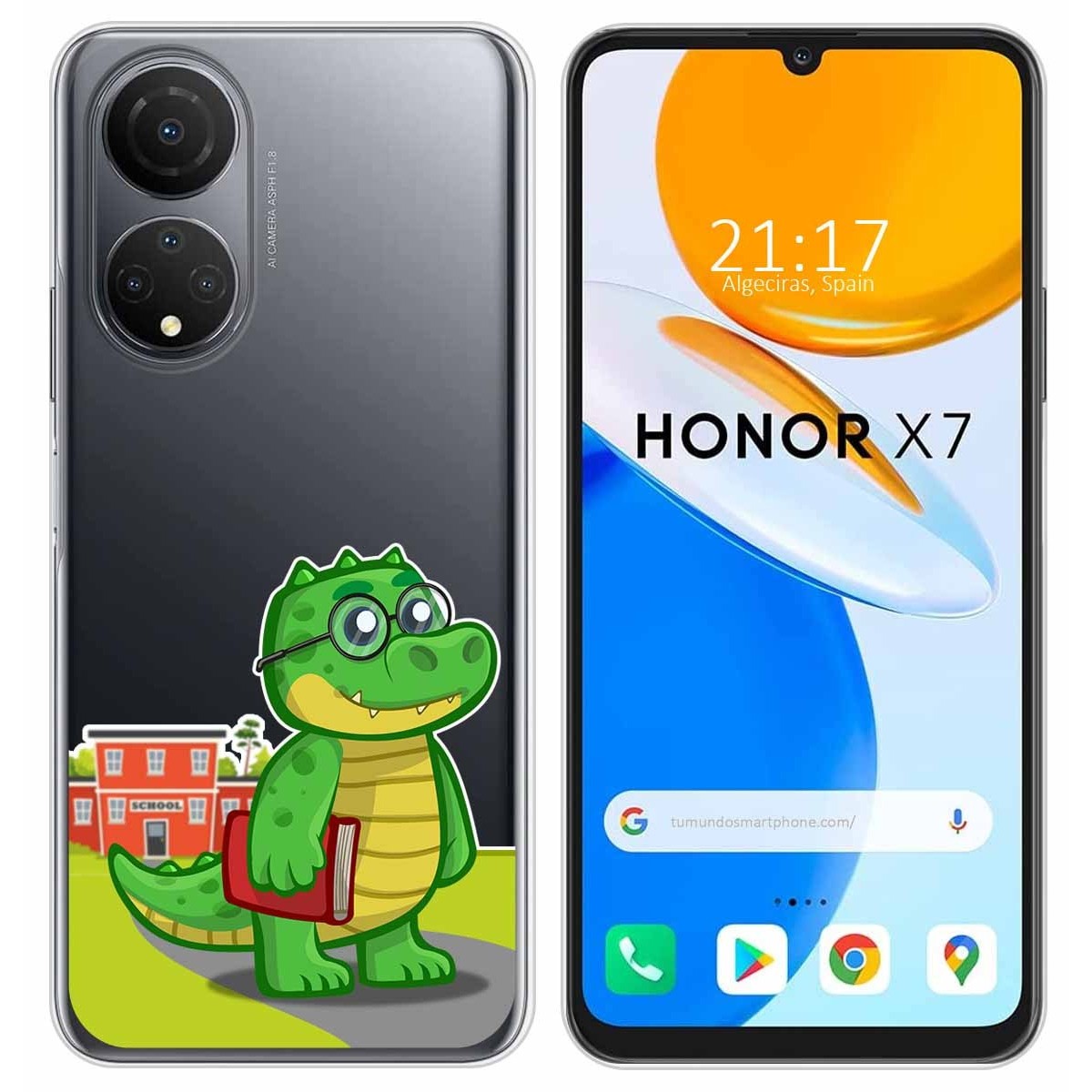 Funda Silicona Transparente para Huawei Honor X7 diseño Coco Dibujos