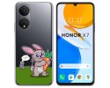 Funda Silicona Transparente para Huawei Honor X7 diseño Conejo Dibujos