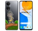 Funda Silicona Transparente para Huawei Honor X7 diseño Mono Dibujos