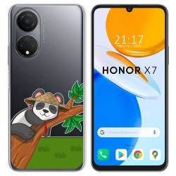 Funda Silicona Transparente para Huawei Honor X7 diseño Panda Dibujos