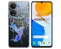 Funda Silicona Transparente para Huawei Honor X7 diseño Plumas Dibujos