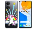Funda Silicona Transparente para Huawei Honor X7 diseño Unicornio Dibujos