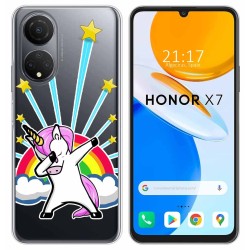 Funda Silicona Transparente para Huawei Honor X7 diseño Unicornio Dibujos