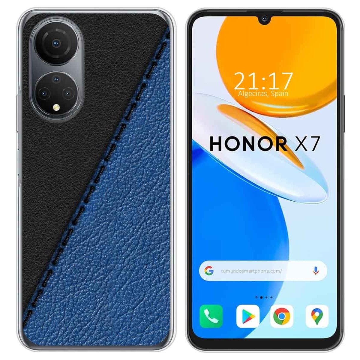 Funda Silicona para Huawei Honor X7 diseño Cuero 02 Dibujos