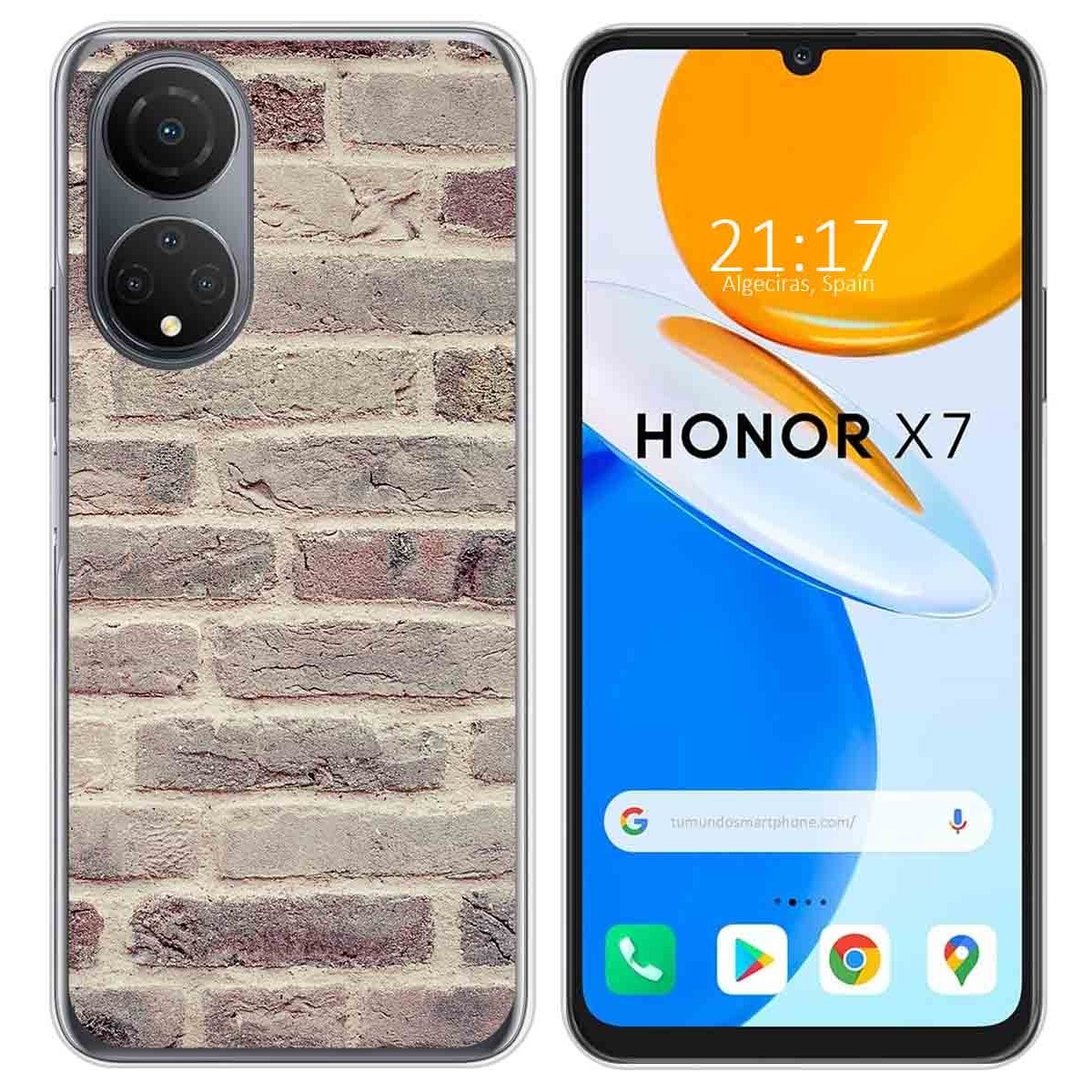 Funda Silicona para Huawei Honor X7 diseño Ladrillo 01 Dibujos